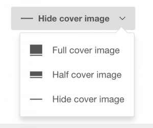 Cover image menu